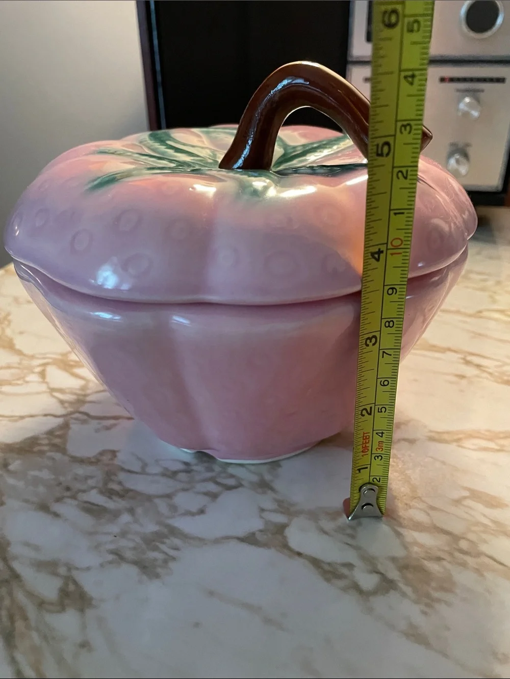 VTG Belmar California Pottery Pink Strawberry Covered Ceramic Bowl USA